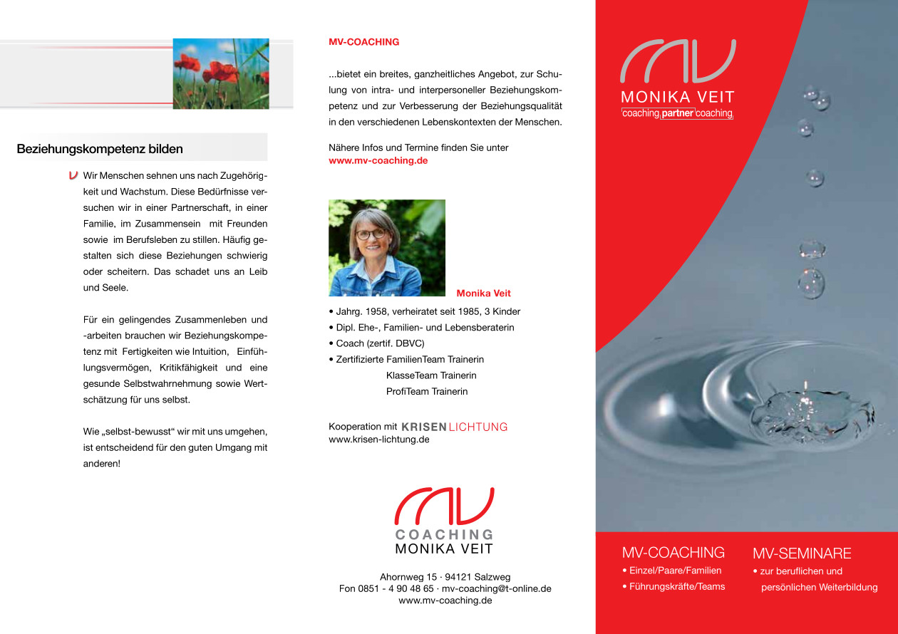 Flyer MV Coaching Programm Flyer MV Coaching Programm